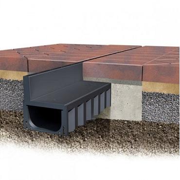 Aco Hexa slotline goot +kunststof zwart opzet 1m