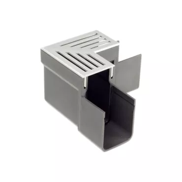 Aco slimline hoekstuk incl. blank alu. rooster
