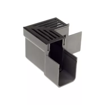 Aco slimline hoekstuk incl. zwart alu. rooster