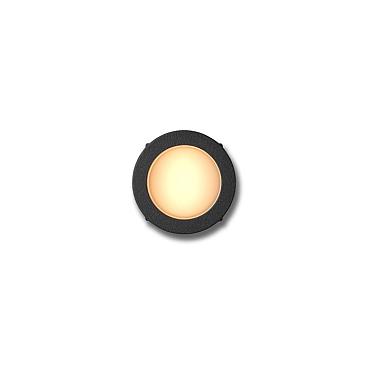 Avis cirkel zwart grondspot | warmwit | 0,2 watt 12 volt