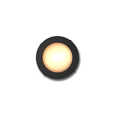 Beja cirkel zwart grondspot | warmwit | 0,5 watt 12 volt