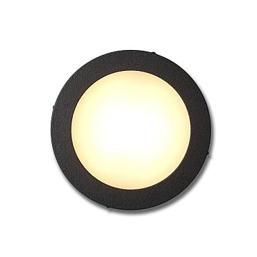 Pavia cirkel zwart grondspot  | warmwit | 1,2 watt 12 volt