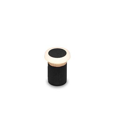Topo rondom zwart grondspot | warmwit | 0,2 watt 12 volt
