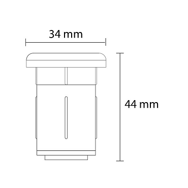 Topo rondom zwart grondspot | warmwit | 0,2 watt 12 volt