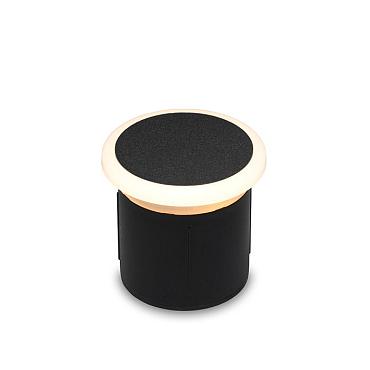 Nine rondom zwart grondspot | warmwit | 1,2 watt 12 volt