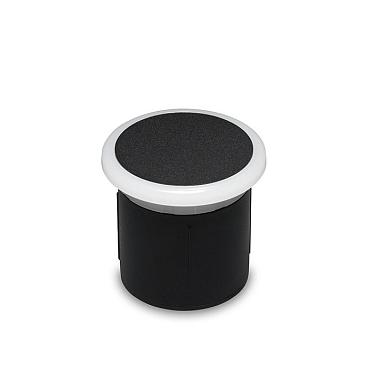 Nine rondom zwart grondspot | warmwit | 1,2 watt 12 volt