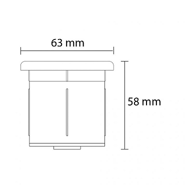 Nine rondom zwart grondspot | warmwit | 1,2 watt 12 volt