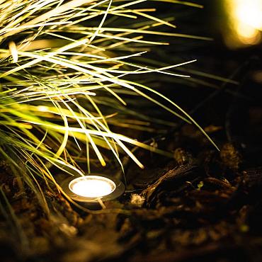 Peral rond zwart grondspot | warmwit | 2 watt 12 volt