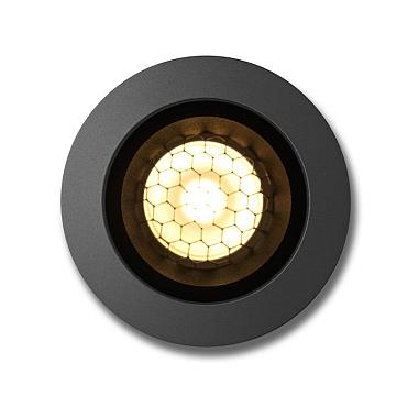 Peral rond zwart grondspot | warmwit | 2 watt 12 volt