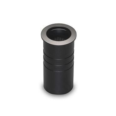 Peral rond zwart grondspot | warmwit | 2 watt 12 volt