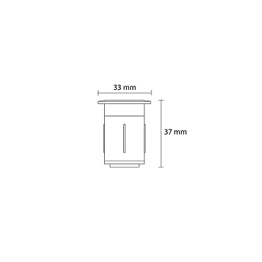Nodar ring zwart grondspot | warmwit | 0,2 watt 12 volt