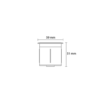 Cepos ring zwart grondspot | warmwit | 1,2 watt 12 volt