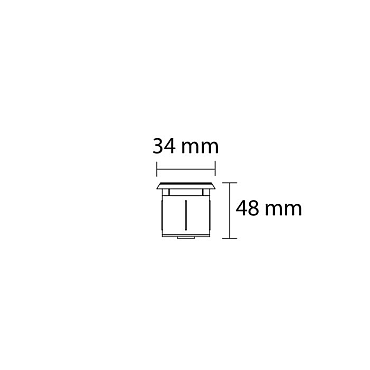 Cuba rondom  zwart grondspot | warmwit | 0,2 watt 12 volt