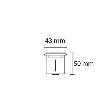 Colos rondom  zwart grondspot | warmwit | 0,5 watt 12 volt