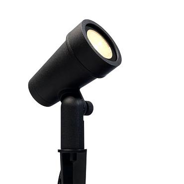Nisa rechte kap zwart prikspot | warmwit | 6 watt | dimbaar 12 volt