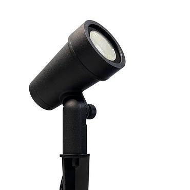 Nisa rechte kap zwart prikspot | warmwit | 6 watt | dimbaar 12 volt