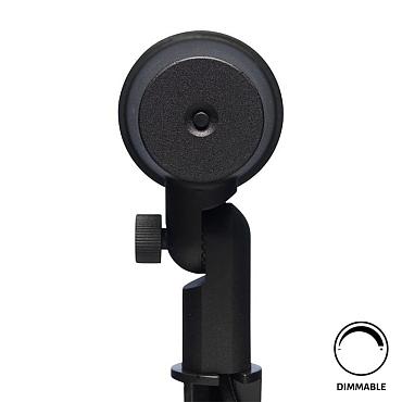 Nisa rechte kap zwart prikspot | warmwit | 6 watt | dimbaar 12 volt