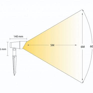 Campo anti-verblindingskap zwart prikspot | warmwit | 6 watt | dimbaar 12 volt