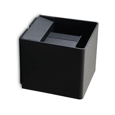 Tolosa vierkant zwart wandlamp | up & down | warmwit | 2 x 4 watt | dimbaar 12 volt