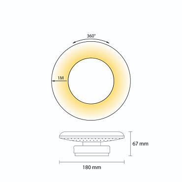 Lousa rondom zwart | wandlamp | warmwit | 4 watt | dimbaar 12 volt