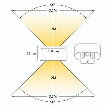 Corvo ovaal zwart | up & down | warmwit | dimbaar 12 volt