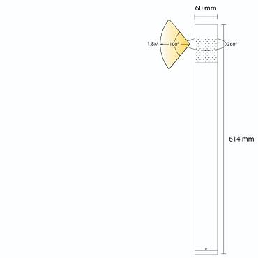 Vela groot staande lamp | warmwit | 4 watt | dimbaar 12 volt