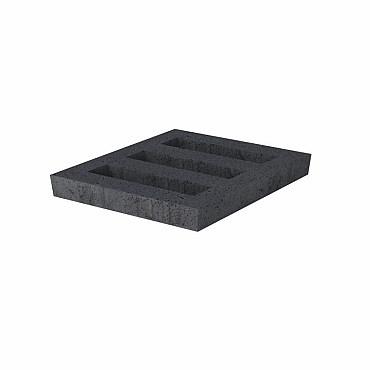 Oud hollands grasbetontegel facet open 60x60x10 cm antraciet