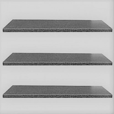 Vijverrand 100x25x3 cm black (6 zijdes verzoet. 8 facetranden)