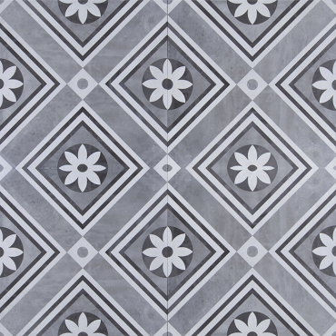 Geoceramica® 60x60x4 concreet flower dec