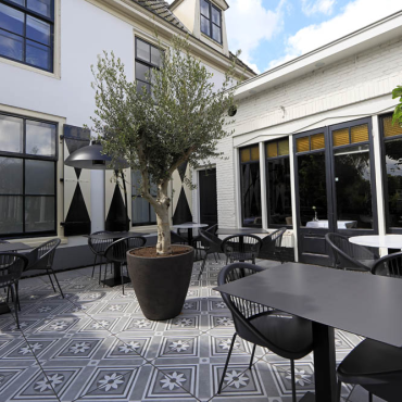 GeoCeramica® 60x60x4cm Concreet Flower decorate (restpartij)