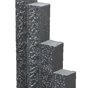 Palissade pacific waterjet 12x12x30cm 2 lange zijdes gebouchardeerd. rest gevlamd+waterjet