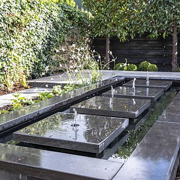 Vijverrand blue moon honed linea 100x20x3cm gezoet met facet