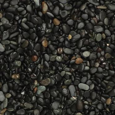 Beach pebbles black 8-16 mm (25kg)
