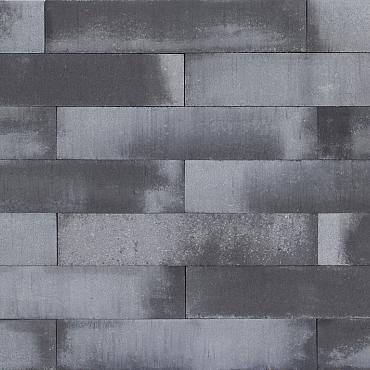 Patioblok strak 60x12x12 cm Grijs/zwart