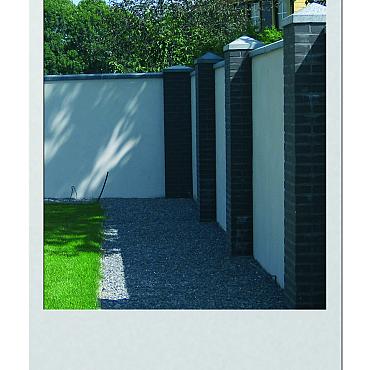 Paalmuts 24x24 zwart beton