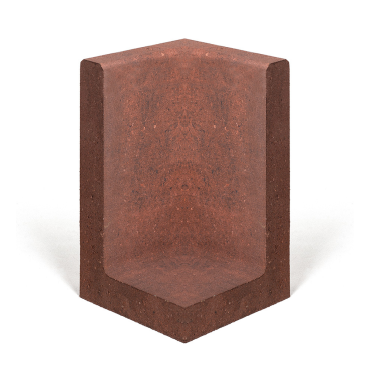 L hoekelement 30x30x40 roestbruin