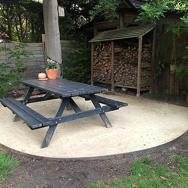 Flexline 100 x 2200 mm. Corten incl. 3 platte grondpennen en verbindingsplaat