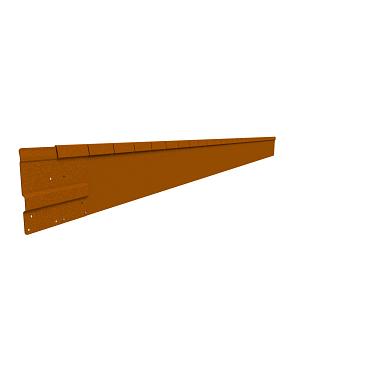 Flexline 150 x 2200 mm. Corten incl. 3 platte grondpennen en verbindingsplaat