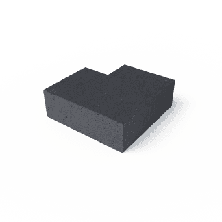 Oud hollands trap hoekstuk 90° (40/20) buiten antraciet 60x60 cm