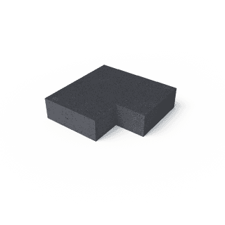 Oud hollands trap hoekstuk 90° (37/15) binnen antraciet 60x60 cm