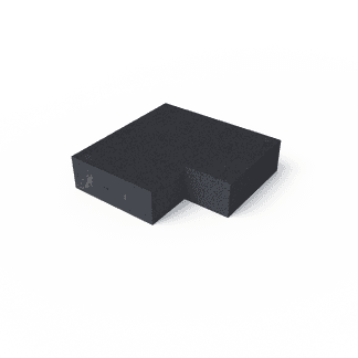 Oud hollands trap hoekstuk 90° (37/15) binnen carbon 60x60 cm