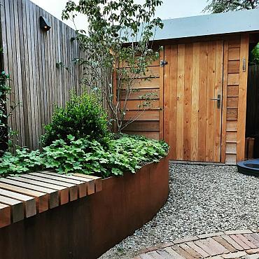 Flexline 400 x 2160mm Corten incl. 5 grondnagels en verbindingsset