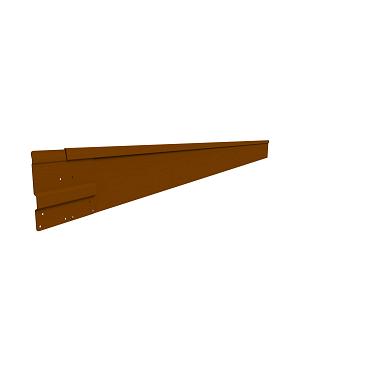 Rigidline 100 x 2200 mm. Corten incl. 3 platte grondpennen en verbindingsplaat