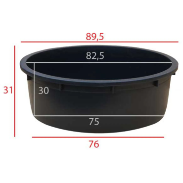 Kuip - Boomkuip 150 liter ø 88 x h.32 cm (waterdicht)