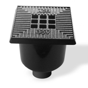 Aco Vloerput kunststof rand +gietijzer rooster