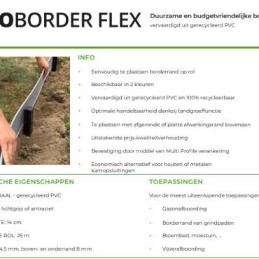 Eccoborder Flex 14 cm hoog Antraciet (rol 25 m1)
