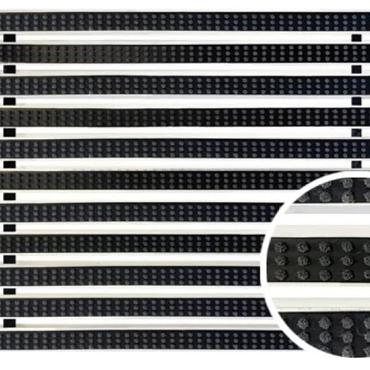 ACO Mat schoonloper 100x50x2 cm borstelprofiel zwart
