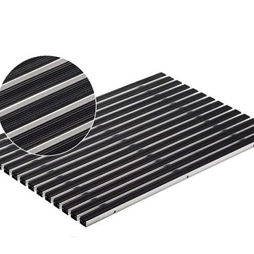 ACO Mat schoonloper 75x50x2 cm alum rubber zwart