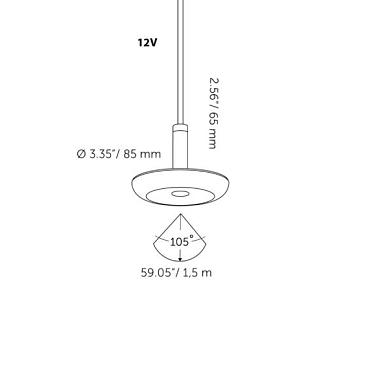 Sway pendant black 100-230v (excl. base)