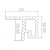 Legro AC10 Rhombus aansluitprofiel 6x4,3x360 cm (w.m.60x35) Burned Wood